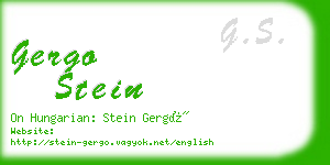 gergo stein business card
